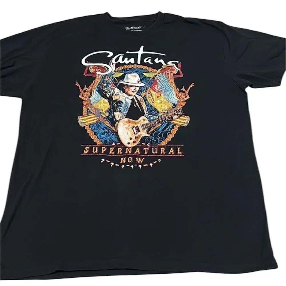 Vintage 2019 NWOT Carlos Santana band T-shirt w/beautiful silk screens